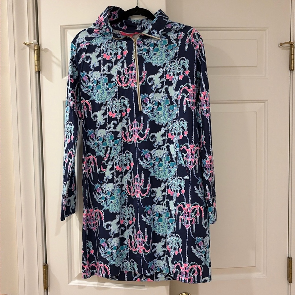 Lilly Pulitzer Dress Size Medium Navy Print
